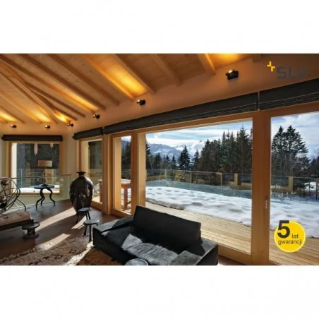 Kinkiety-do-salonu - oprawa ścienno-sufitowa czarna kalu 1 qpar111 max. 75w slv 