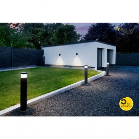 Kinkiety-ogrodowe - kinkiet elewacyjny pole parc led antracyt 3000k ip44 slv 
