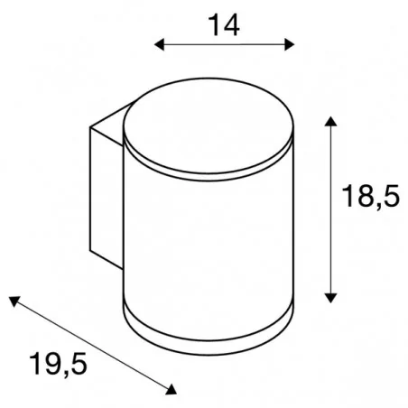 Kinkiety-ogrodowe - kinkiet elewacyjny pole parc led antracyt 3000k ip44 slv 