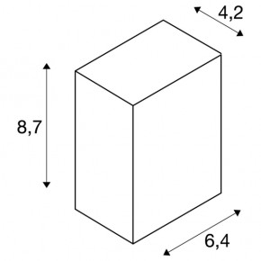 Kinkiety-ogrodowe - kinkiet elewacyjny biały kwadrat quad 1 led 1x3w 3000k ip44 slv 