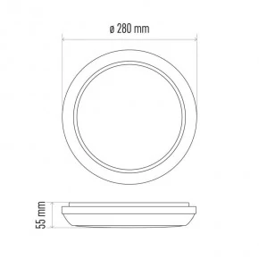 Plafony - oprawa led okrągła dori 24w ip54 neutralna biel emos - 1539043060 