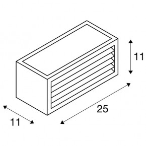 Kinkiety-ogrodowe - kinkiet zewnętrzny kwadrat antracyt box-l e27 max 18w ip44 slv 