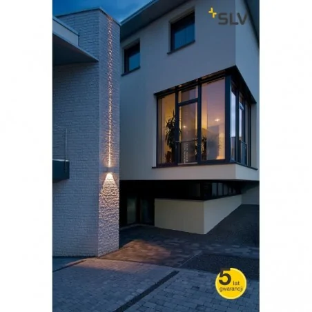 Kinkiety-ogrodowe - dekoracyjny kinkiet elewacyjny out beam qt-de12 srebrnoszary max 80w ip44 slv 