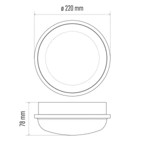 Oprawy-hermetyczne-led - oprawa kanałowa led okrągła 20w ip65 neutralna biel emos - 1539722000 