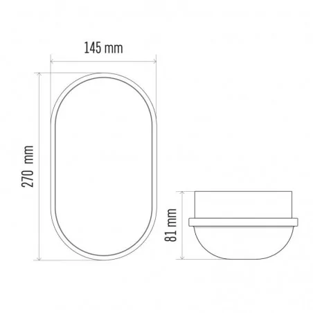 Oprawy-led-zewnetrzne - oprawa kanałowa led owal 20w ip65 neutralna biel emos - 1539722010 