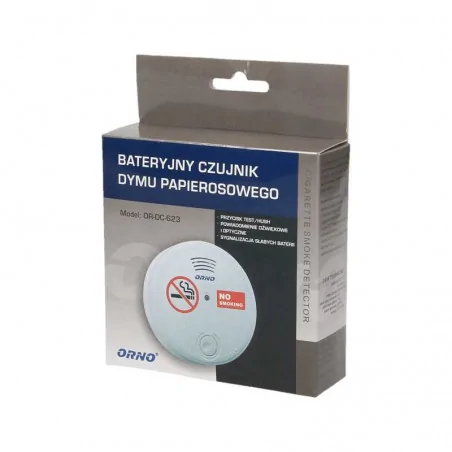 Czujniki-dymu - czujnik dymu papierosowego na baterie 9v dc or-dc-623 orno 