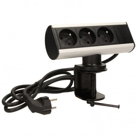 Gniazda-meblowe - gniazdo meblowe z uchwytem montażowym i przewodem 3x2p+z 1,8m or-ae-13100 orno 