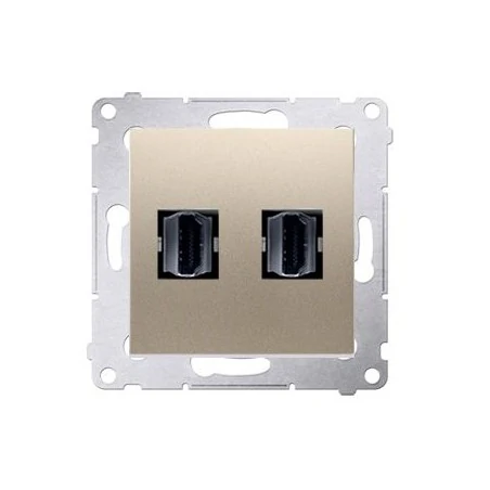 Gniazda-podwojne-podtynkowe - gniazdo hdmi podwójne złote dghdmi2.01/44 simon 54 kontakt-simon 