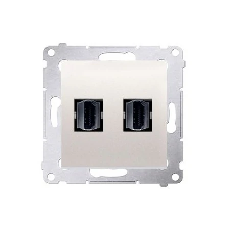 Gniazda-podwojne-podtynkowe - gniazdo hdmi podwójne kremowe dghdmi2.01/41 simon 54 kontakt-simon 