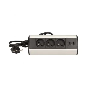 Gniazda-meblowe - gniazdo meblowe z zaciskami śrubowymi i ładowarką usb 3x2p+z 2xusb or-ae-13105 orno 