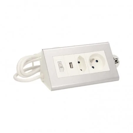 Przedluzacze-elektryczne - przedłużacz biurkowy z wyłącznikiem i ładowarką usb 1x2p+z 1x2p/ii 1xusb or-ae-1328 orno 