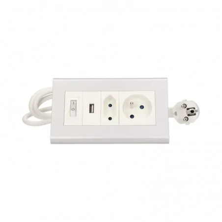 Przedluzacze-elektryczne - przedłużacz biurkowy z wyłącznikiem i ładowarką usb 1x2p+z 1x2p/ii 1xusb or-ae-1328 orno 
