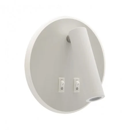 Kinkiety-do-salonu - ruchoma oprawa dekoracyjna z włącznikiem smd led otello led c 6w+3w biała 03722 ideus 