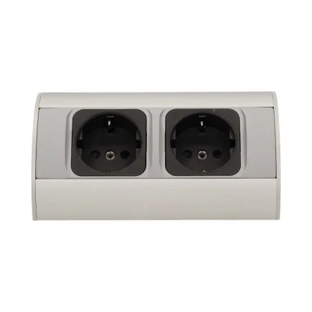 Gniazda-meblowe - gniazdo meblowe podszafkowe bez wyłącznika 2x2p+z schuko or-ae-1303/g(gs) orno 
