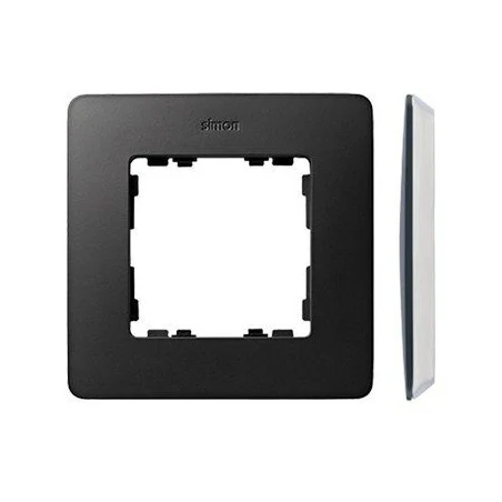 Ramki-pojedyncze - ramka pojedyncza grafitowa z białym bokiem 8200610-038 simon 82 detail kontakt-simon 