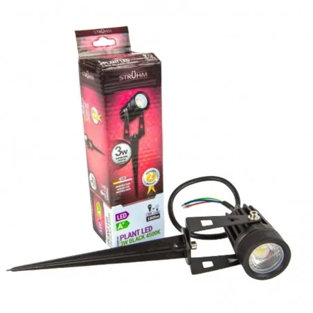 Lampy-ogrodowe-stojace - lampa ledowa do ogródka plant led 3w 03129 struhm 
