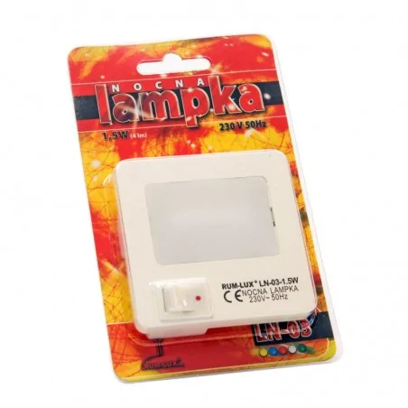 Lampki-do-kontaktu - lampka nocna wtykowa do kontaktu żółta ln-03 rum-lux 