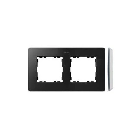 Ramki-podwojne - ramka podwójna grafitowa z białym bokiem 8200620-038 simon 82 detail kontakt-simon 