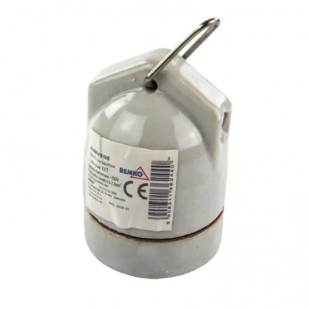 Oprawki-montazowe - oprawka porcelanowa do zawieszania e15-e27-ef510c bemko 