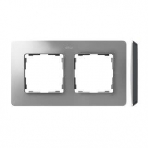  Ramka podwójna aluminiowa czarna 8200620-293 Simon 82 Detail Kontakt-Simon 