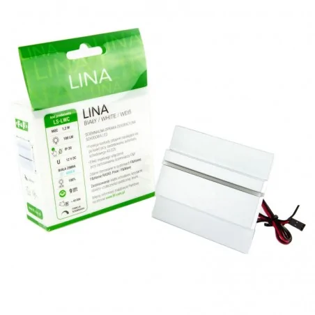 Oswietlenie-schodowe - oprawa schodowa led 1.2w 100lm 6000k 12vdc ip20 biały ls-lwc lina f&f 