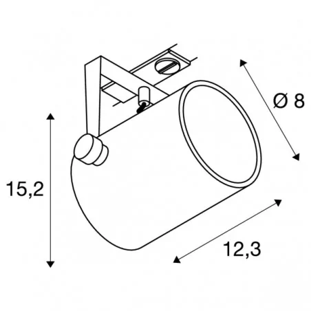 Oswietlenie-sufitowe - oprawa szynowa ruchomy reflektor gu10 euro spot track qpar 51 1f czarna slv 