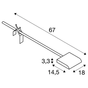 Kinkiety-zewnetrzne - lampa do stoisk targowych malo display 30w biała 4000k slv 