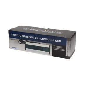 Gniazda-meblowe - gniazdo meblowe potrójne z usb i przewodem 3x2p+z 2xusb or-ae-1360 orno 