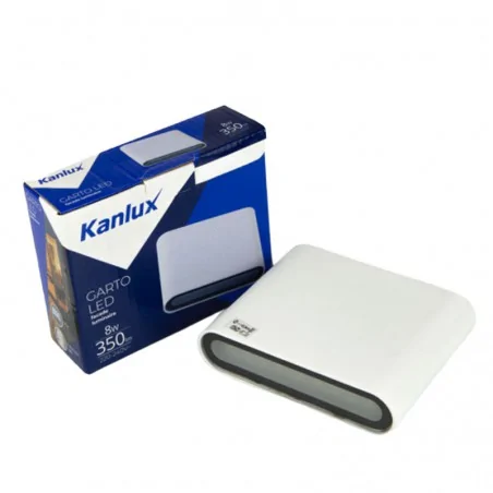 Kinkiety-ogrodowe - dekoracyjny kinkiet zewnętrzny biały garto led el 8w-w 350lm 4000k ip54 kanlux 