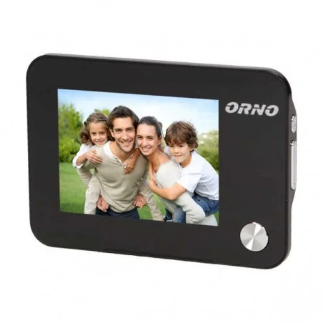 Wideodomofony - elektroniczny wizjer do drzwi na baterie z dzwonkiem podświetleniem nocnym zoomem i funkcją nagrywania na kartę or-wiz-1102 orno 