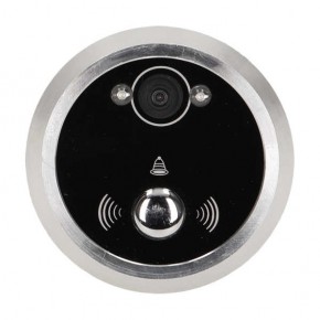 Wideodomofony - elektroniczny wizjer do drzwi na baterie z dzwonkiem podświetleniem nocnym zoomem i funkcją nagrywania na kartę or-wiz-1102 orno 