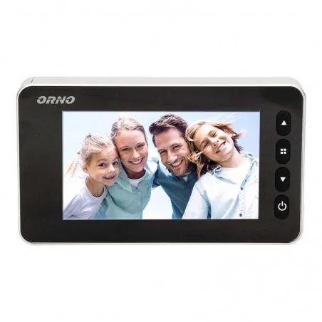 Wideodomofony - wideo wizjer elektroniczny do drzwi na baterie z funkcją nagrywania czujnikiem ruchu i menu w 9 językach or-wiz-1106 orno 