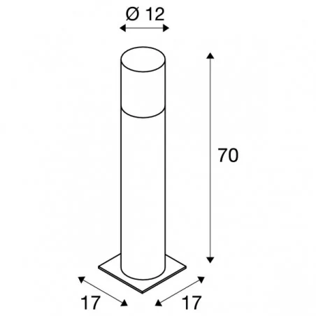 Slupki-ogrodowe - lampa słupek ogrodowy lisenne pole 70 e27 szara ip54 slv 