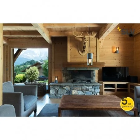 Kinkiety-do-salonu - dekoracyjny kinkiet naścienny bazalt przydymione szkło lisenne  e27 slv 