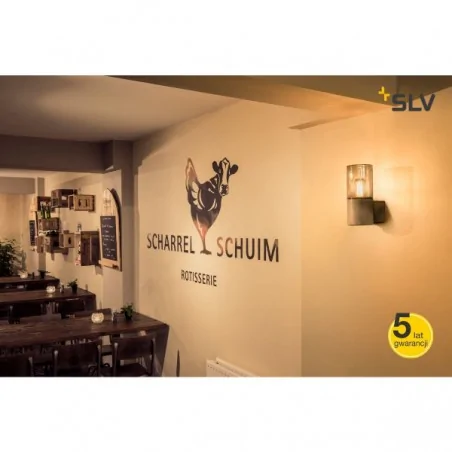 Kinkiety-do-salonu - dekoracyjny kinkiet naścienny bazalt przydymione szkło lisenne  e27 slv 