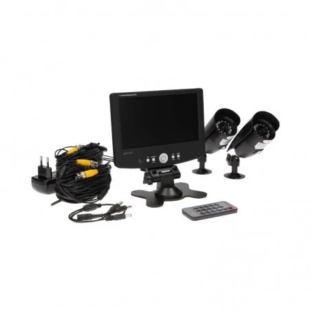 Wideodomofony - system do monitoringu przewodowy 2-kanałowy cctv lcd 7'' or-mt-jx-1802 orno 