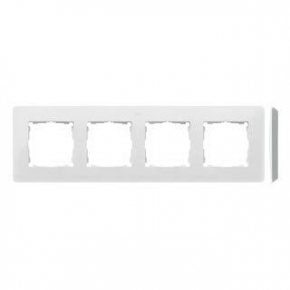 Ramki-poczworne - ramka poczwórna aluminiowa biała 8200640-230 simon 82 detail kontakt-simon 