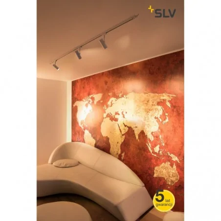 Oswietlenie-sufitowe - dekoracyjna biała oprawa na szynie revilo led 2f 2700k 36° slv 