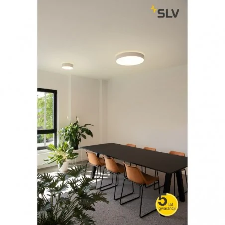 Plafony - okrągła plafoniera sufitowa 60cm medo led 3000k-4000k triac d ściemnialna biała slv 