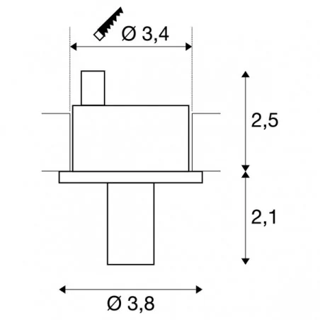 Oprawy-sufitowe - dekoracyjna oprawa sufitowa lightpoint okrągła alu szczotkowane 1w slv 