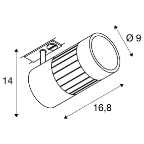 Oswietlenie-szynowe - lampa szynowa 1f structec led 24w okrągła biała 3000k 60° slv 