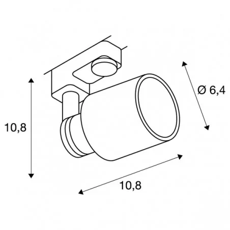 Oswietlenie-szynowe - lampa na szynie puri track 3f gu10 czarna slv 