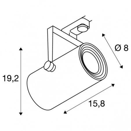 Oswietlenie-szynowe - biała oprawa szynowa 3f euro spot led 9w cob led 36° 3000k slv 