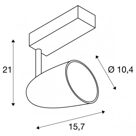 Oswietlenie-szynowe - biała lampa szynowa led 3f spot t 3000k slv 