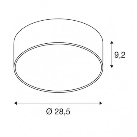 Plafony - biała plafoniera medo led 40 3000k-4000k triac ściemnialna biała slv 