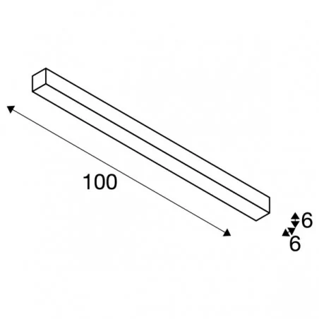 Oprawy-sufitowe - sufitowa oprawa liniowa q-line 1m 3000k natynkowa 30° srebrno szara slv 