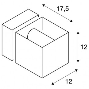 Kinkiety-ogrodowe - dekoracyjny kinkiet elewacyjny square turn qt14 ścienna srebrnoszara max 42w ip44 slv 