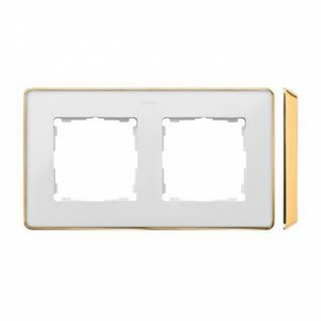  Ramka podwójna biała złota 8201620-245 Simon 82 Detail Kontakt-Simon 