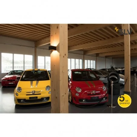 Kinkiety-do-salonu - oprawa ścienna logs in led czarna-mosiądz 2000k0k ściemnialna slv 