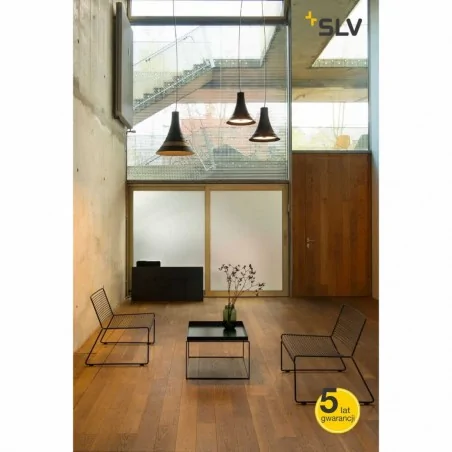 Lampy-sufitowe - lampa wisząca sufitowa czarna 21w 2700k 1300lm bato 35 1000436 slv 